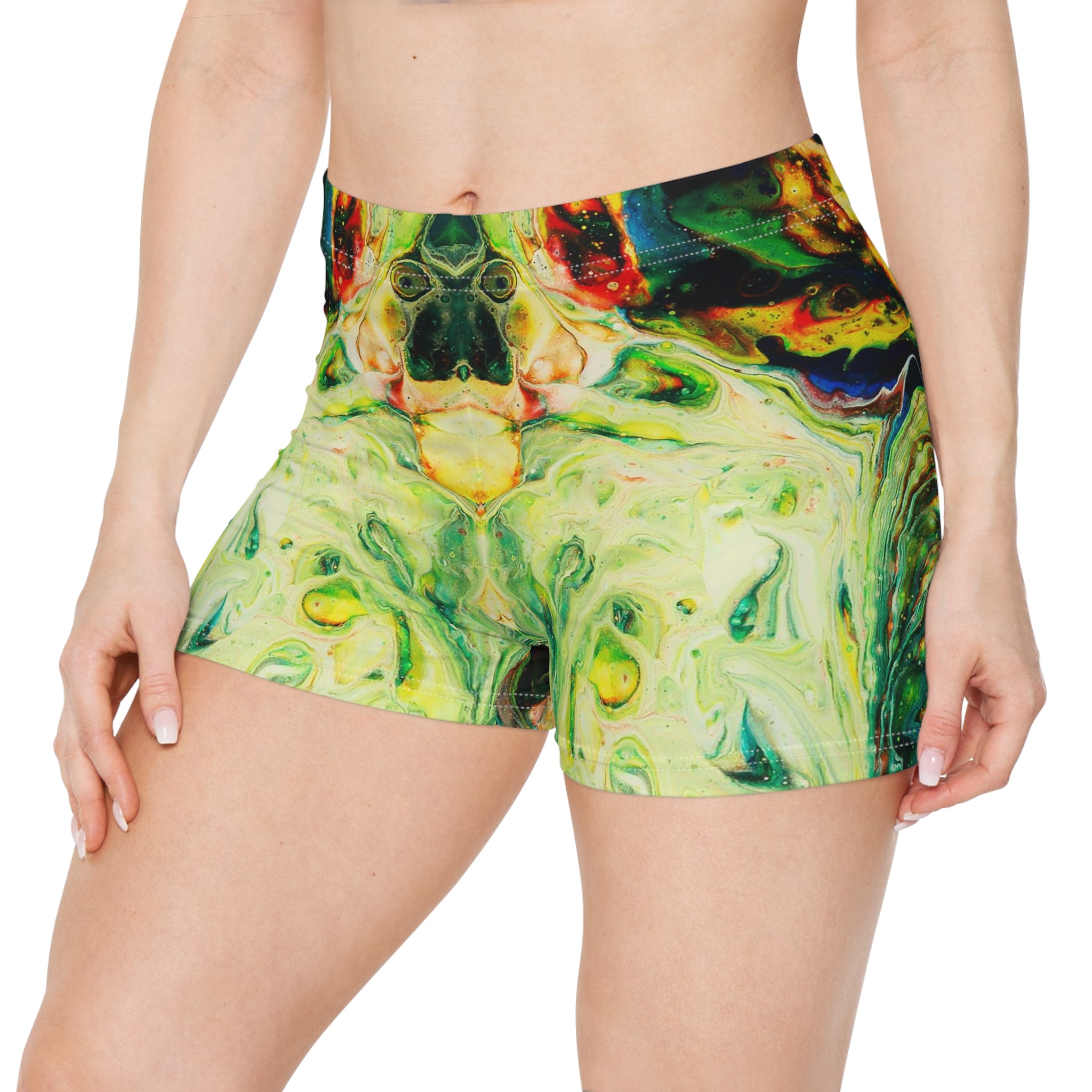 Womens Sports Shorts - Galactical Horse - Front