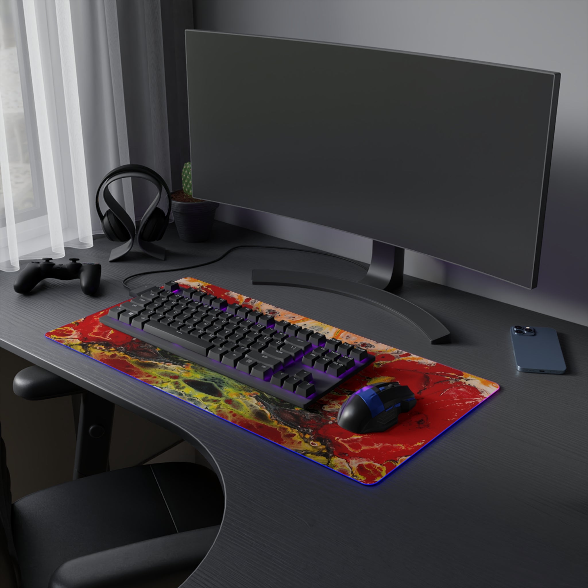 Alien Flowers - LED Gaming Mouse Pad