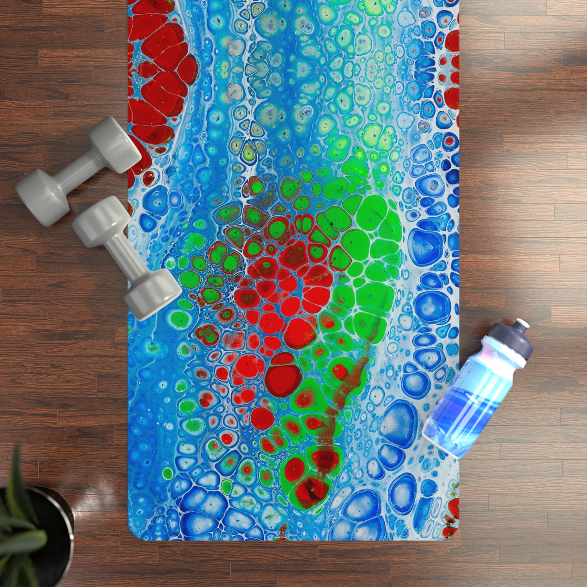 Fluid Bubbles - Rubber Yoga Mat