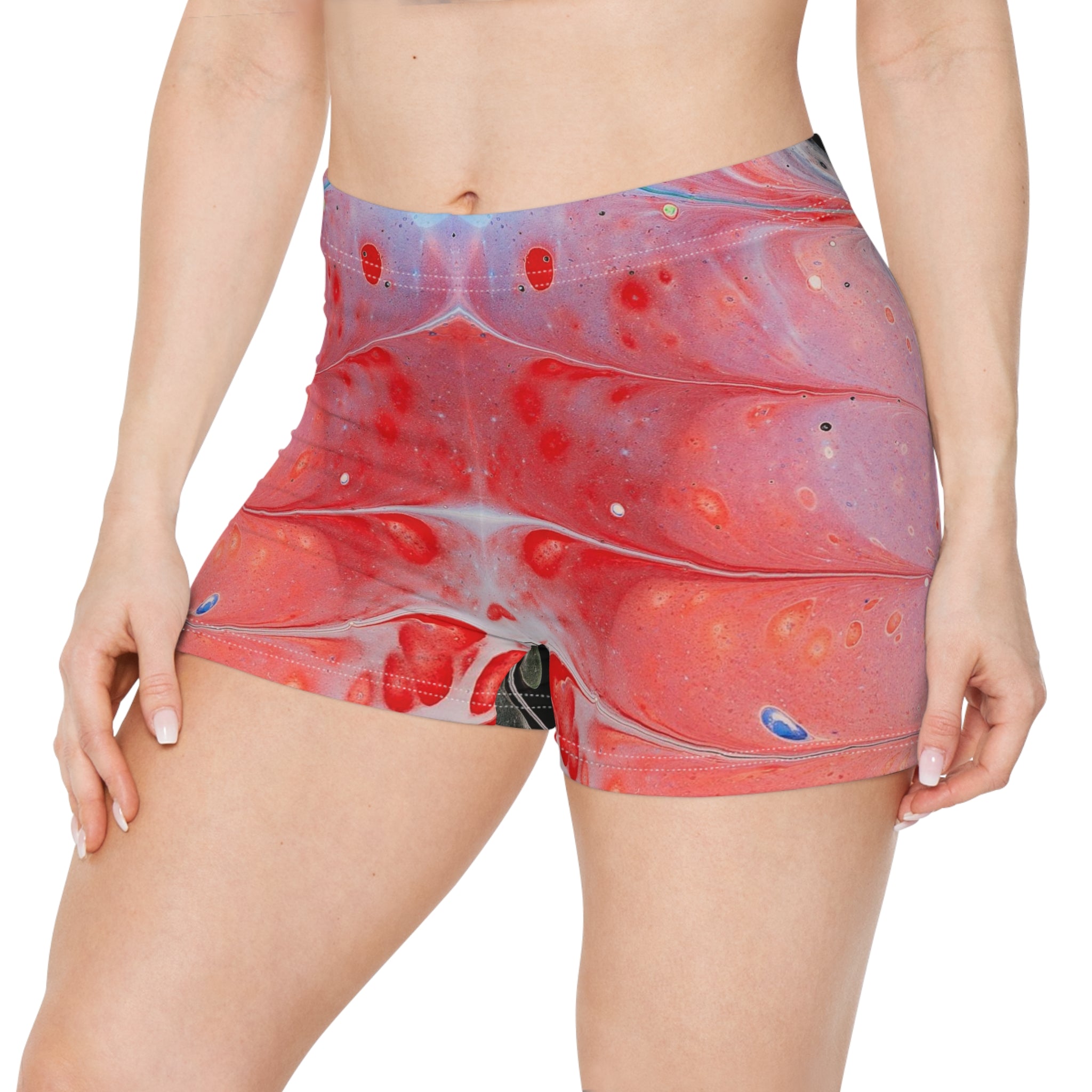 Womens Sports Shorts - Bladed Wings - Front