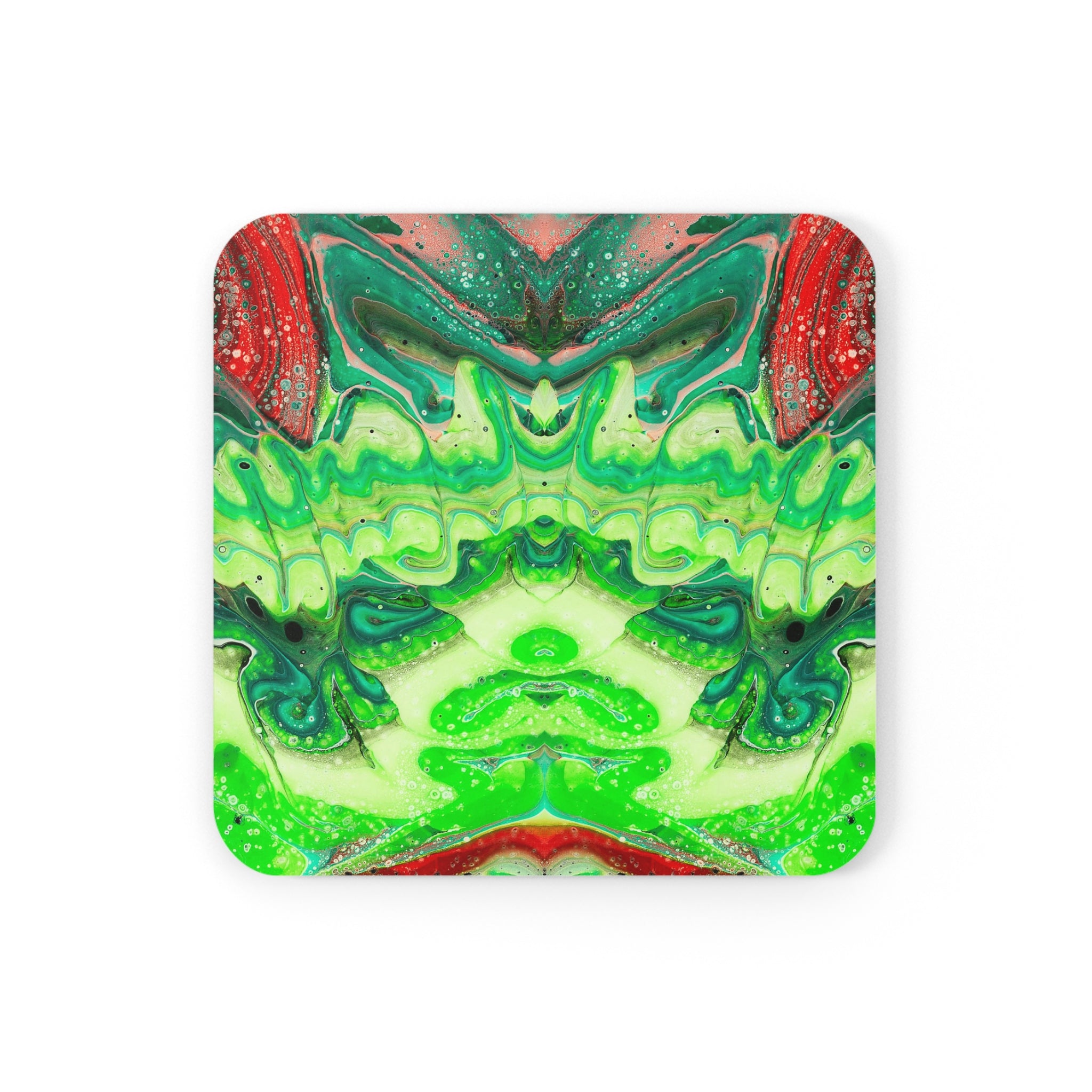 Cameron Creations - Seas Of Green - Stylish Coffee Coaster - Square Front