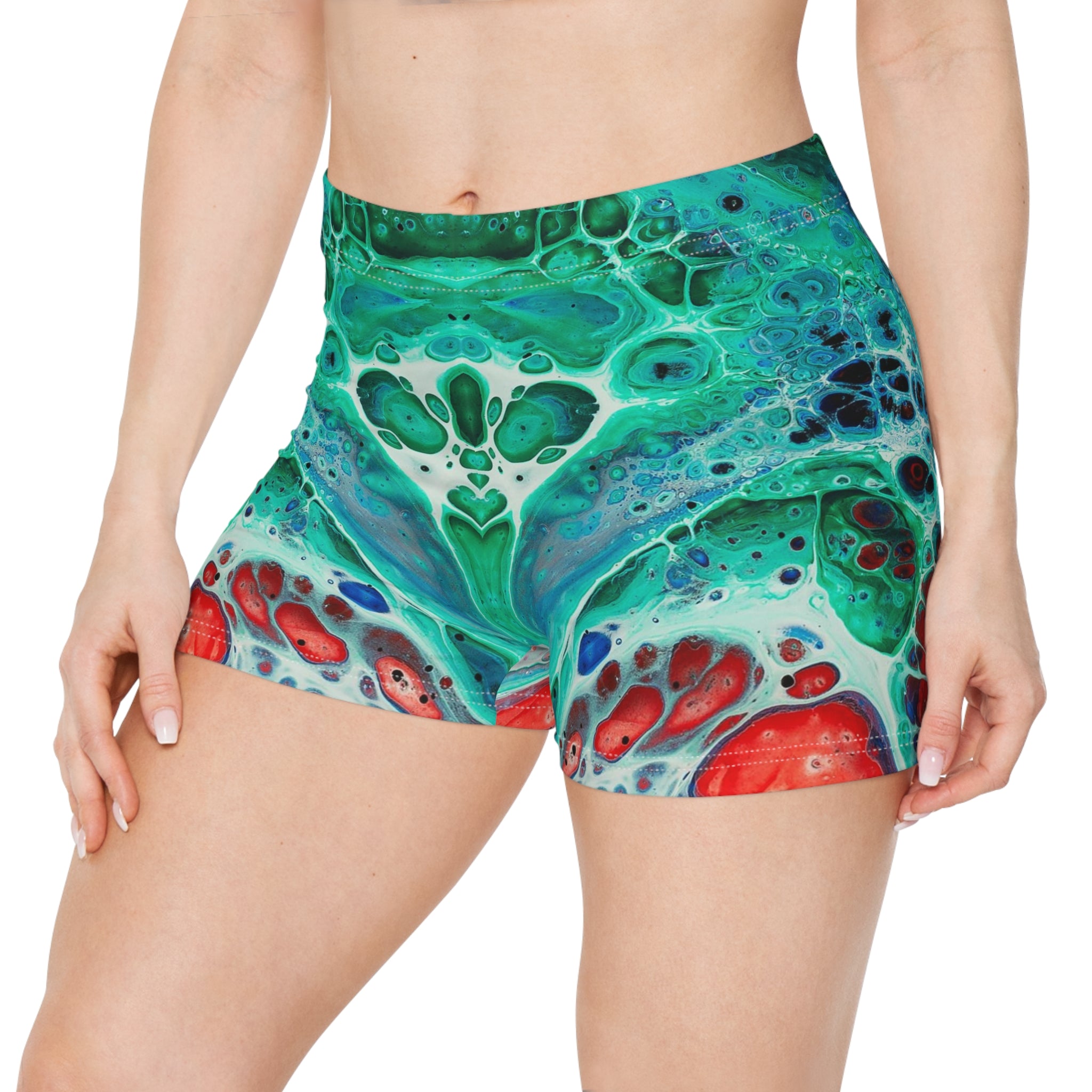 Womens Sports Shorts - Convergence - Front