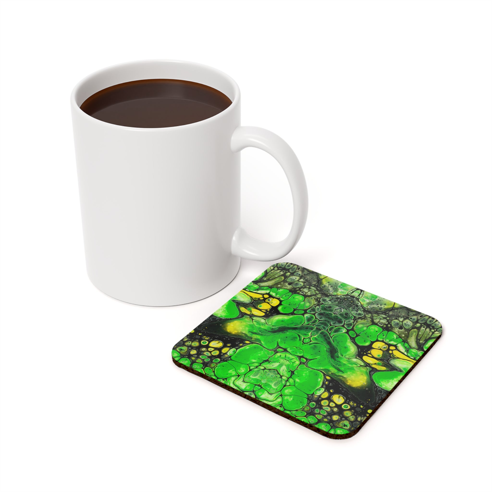 Cameron Creations - Green Galaxy - Stylish Coffee Coaster - Context Square