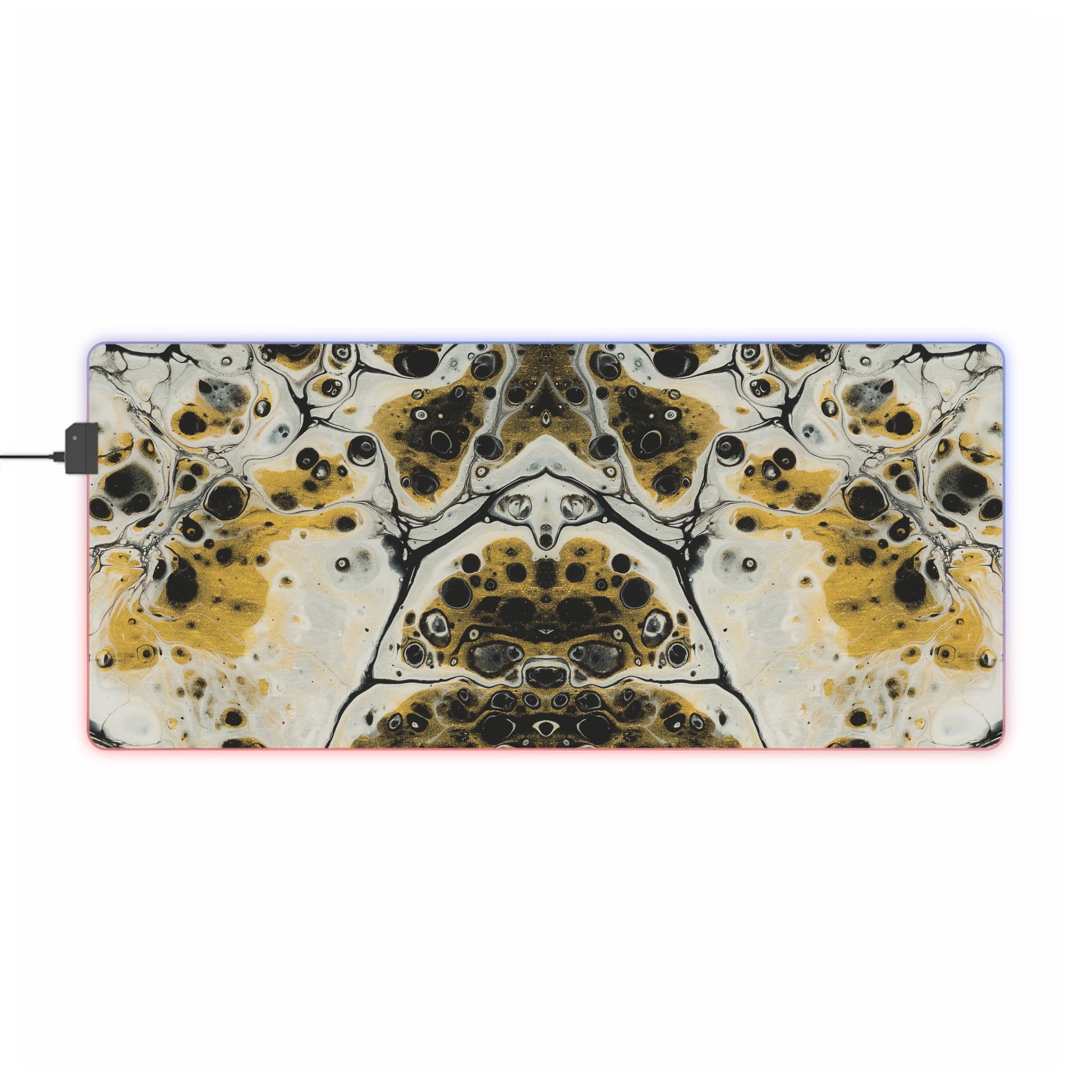 Cameron Creations - LED Gaming Mouse Pad - Golden Ghosts - Flat Image Front