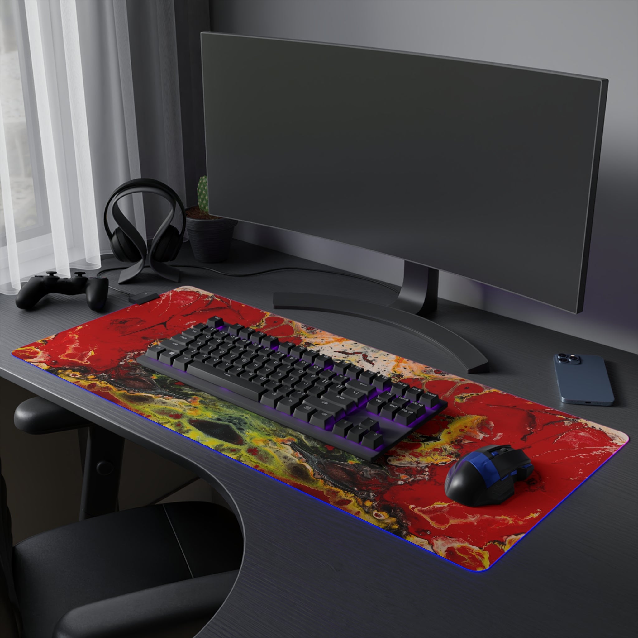 Alien Flowers - LED Gaming Mouse Pad