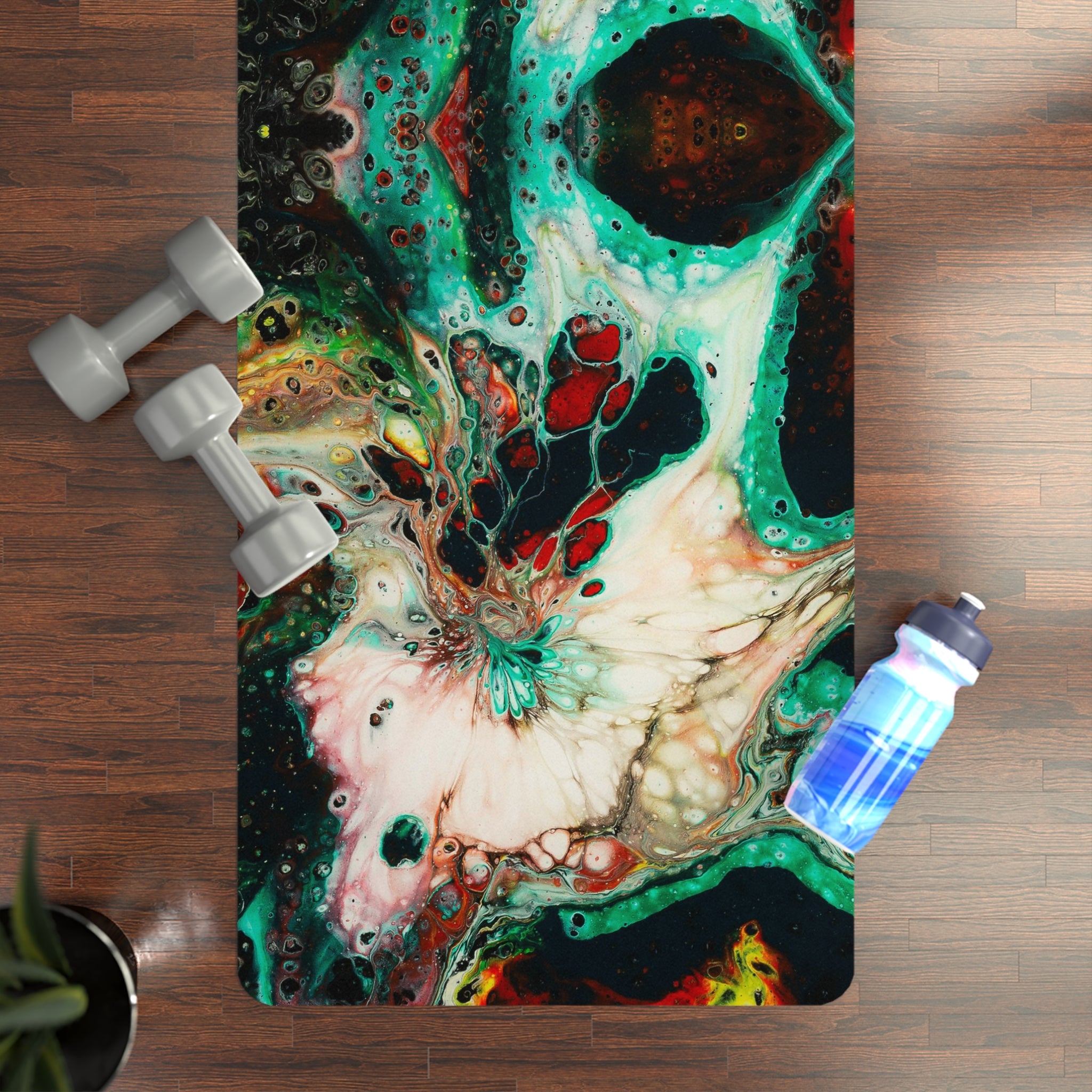 Flowers Of The Galaxy - Rubber Yoga Mat