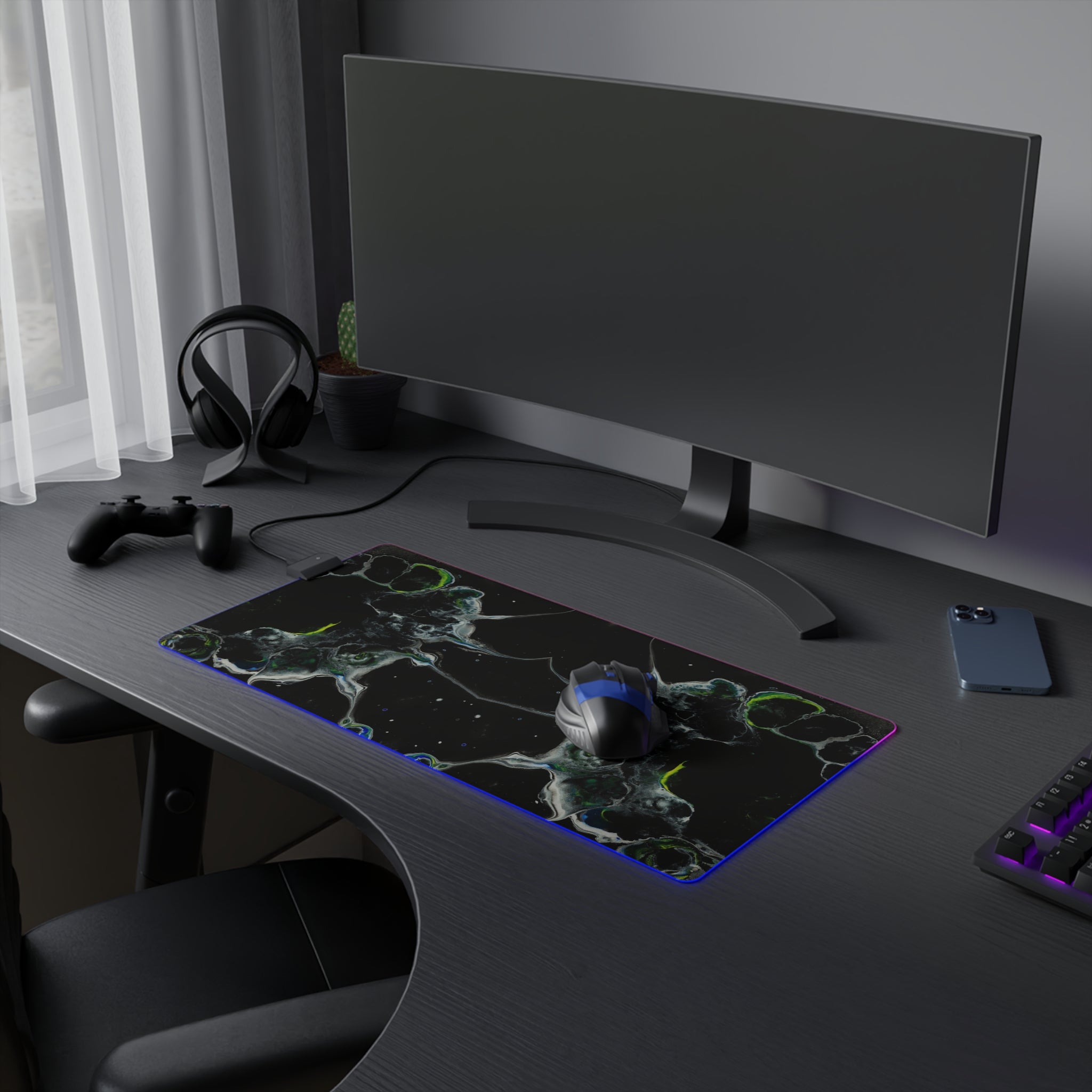 Disruption In Time - LED Gaming Mouse Pad