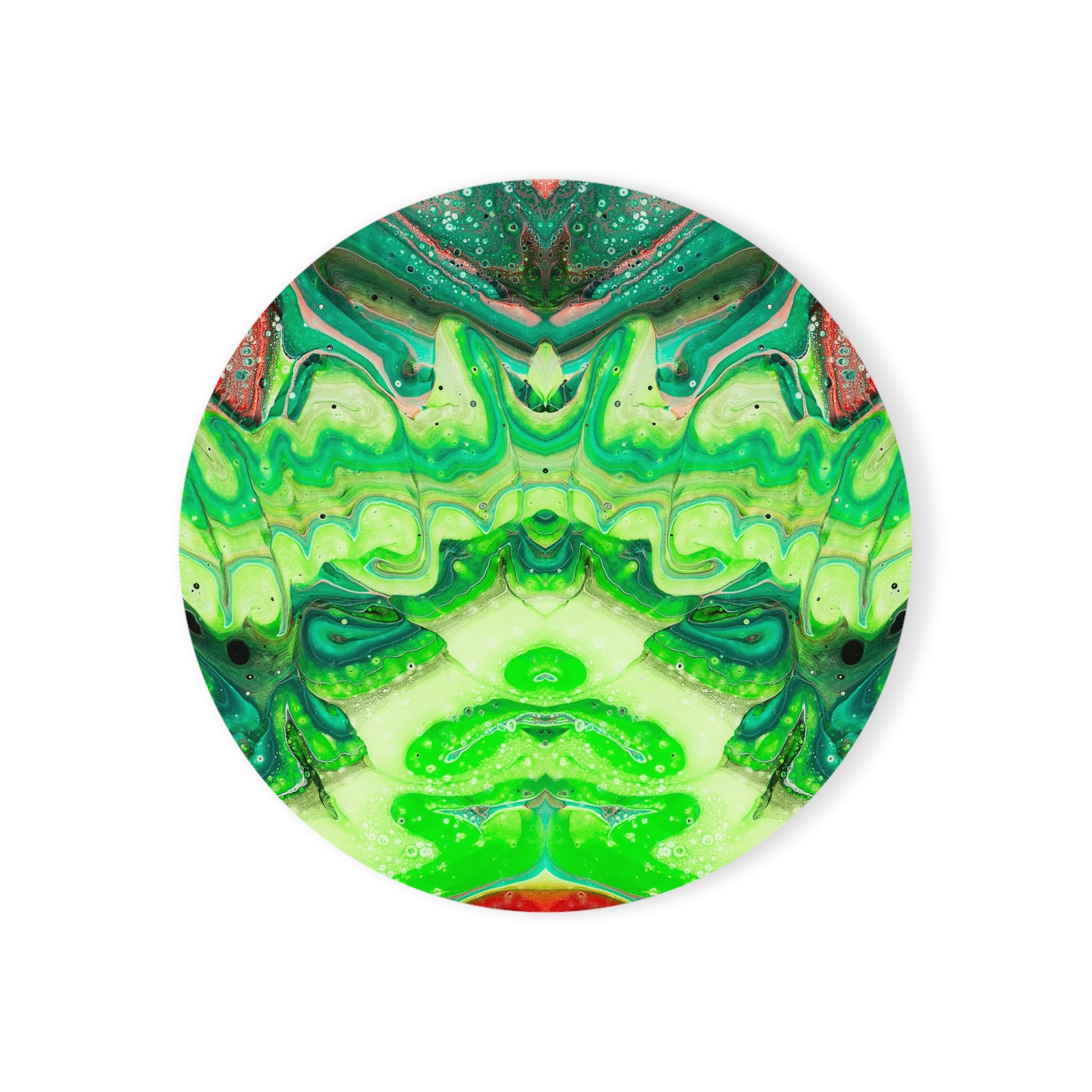 Cameron Creations - Seas Of Green - Stylish Coffee Coaster - Circle Front