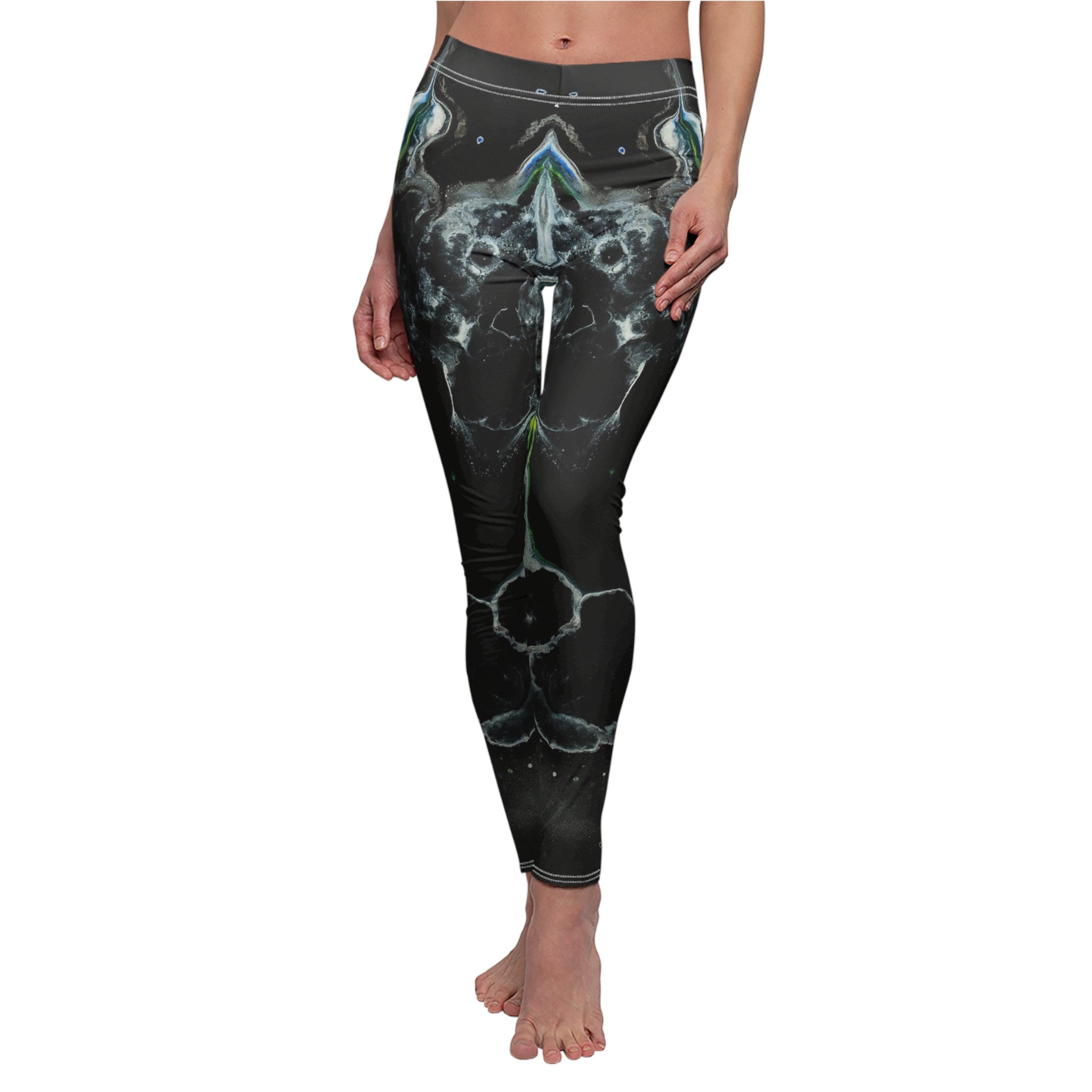 Women's Casual Leggings - Disruption In Time - Front