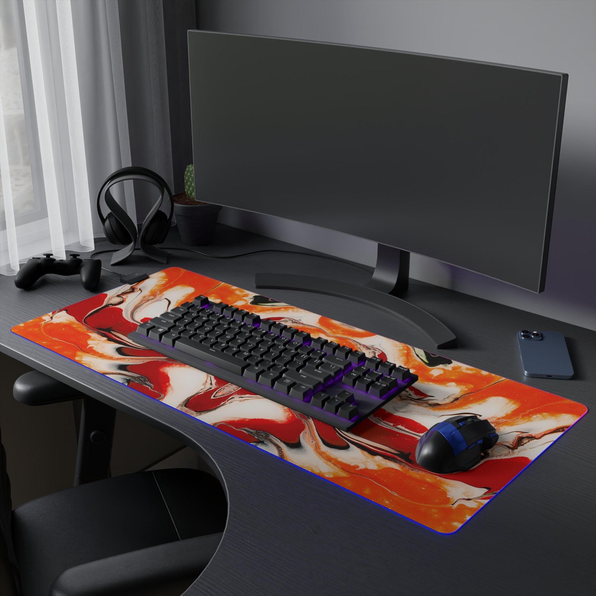 Cameron Creations - LED Gaming Mouse Pad - Rivers Of Hellandria - Concept 1