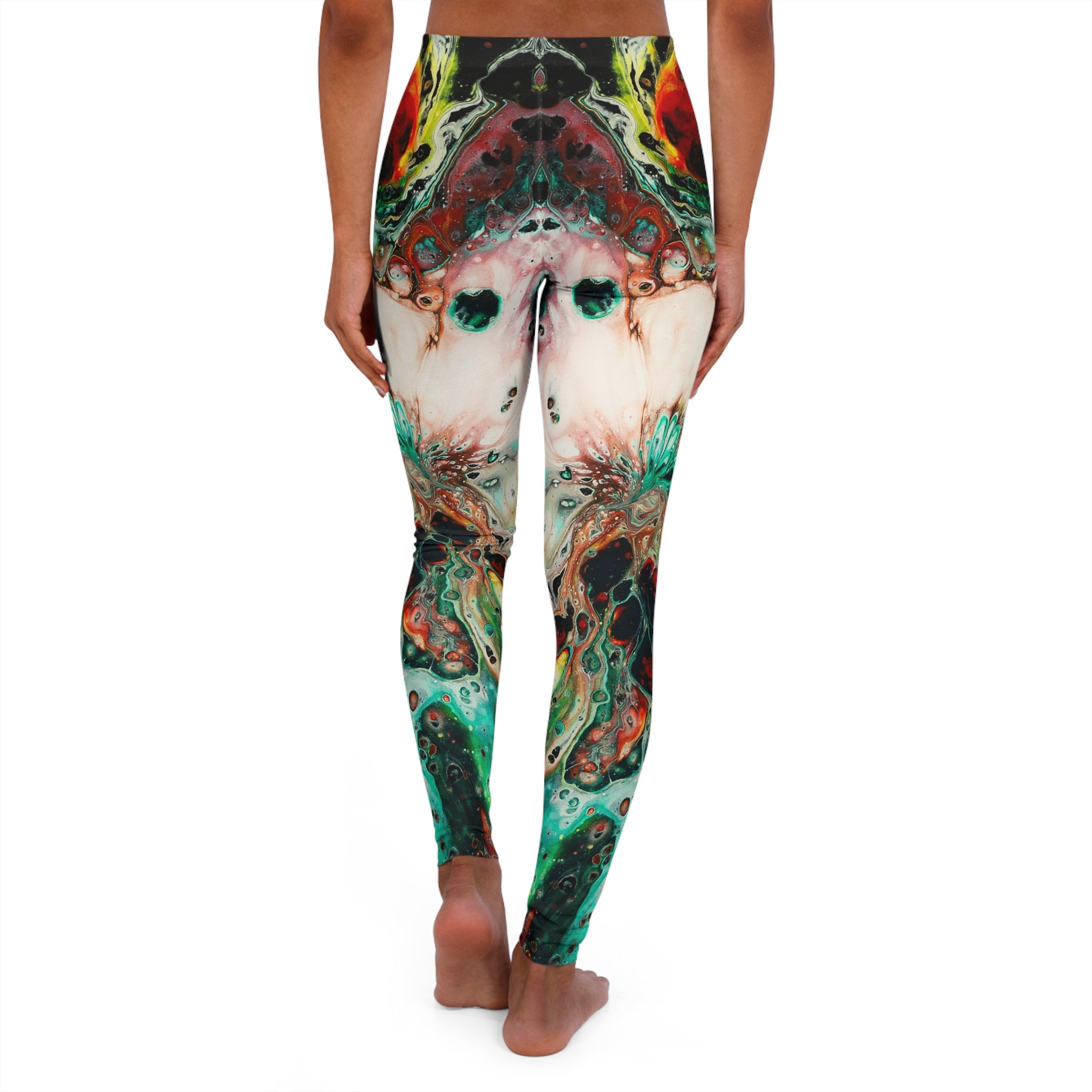 Women's Casual Leggings - Flowers Of The Galaxy - Back