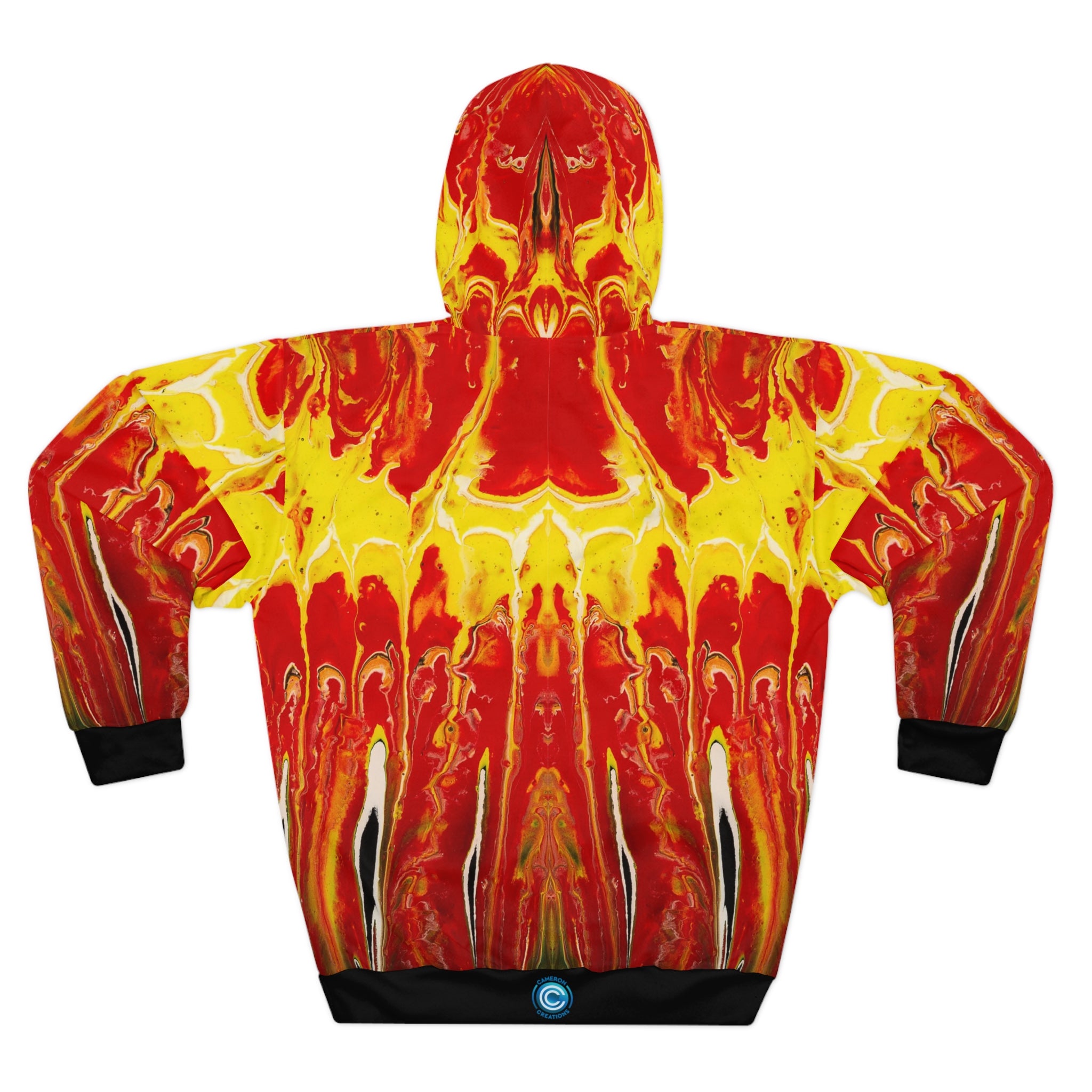 Cameron Creations - Internal Flames - Pullover Hoodie - Back