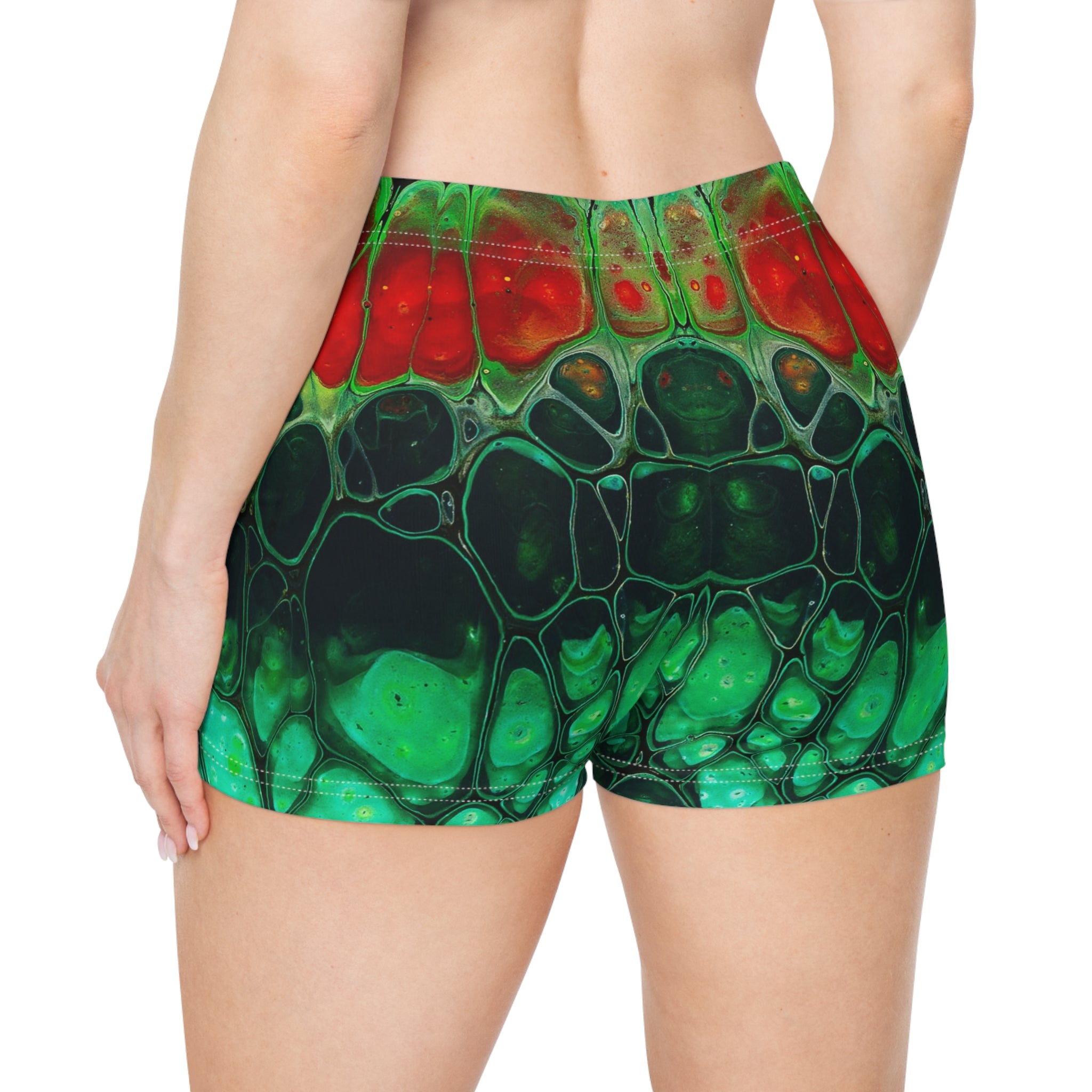 Womens Sports Shorts - Celltopia Constellation - Back