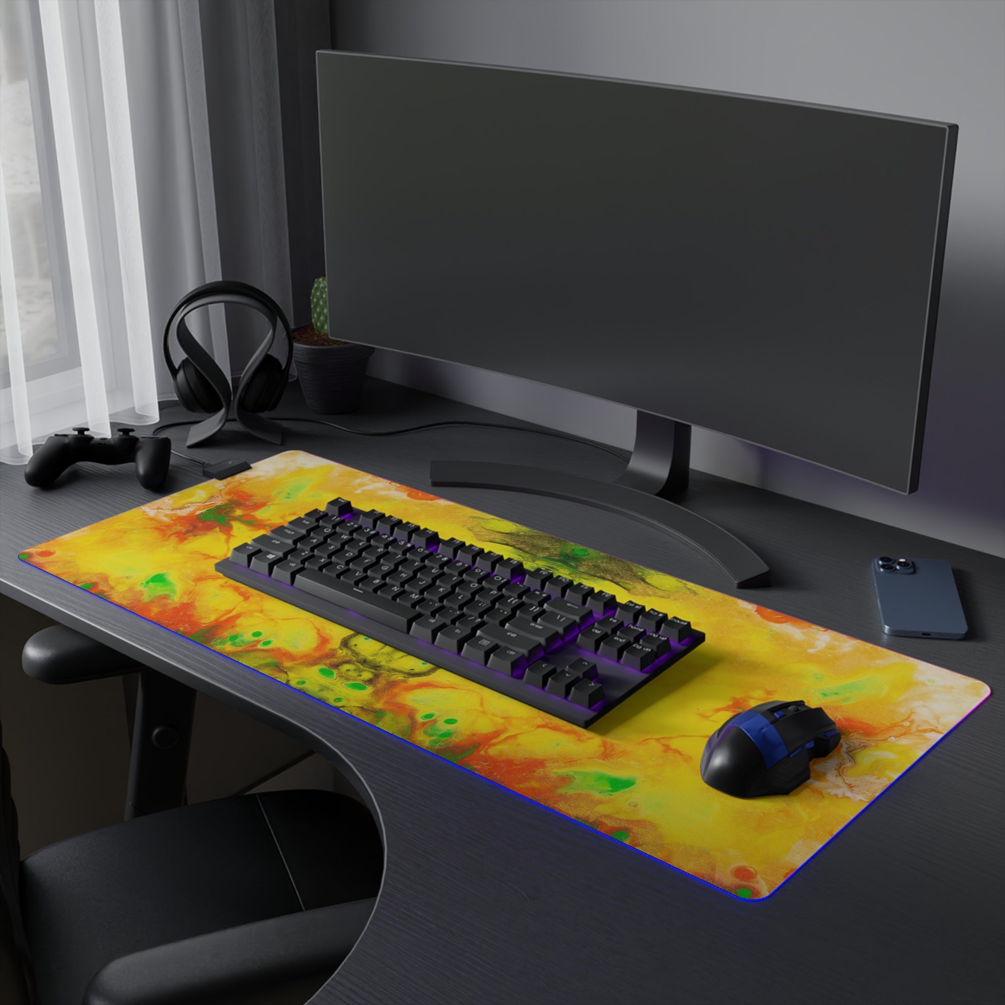Bloom Of Fire - LED Gaming Mouse Pad