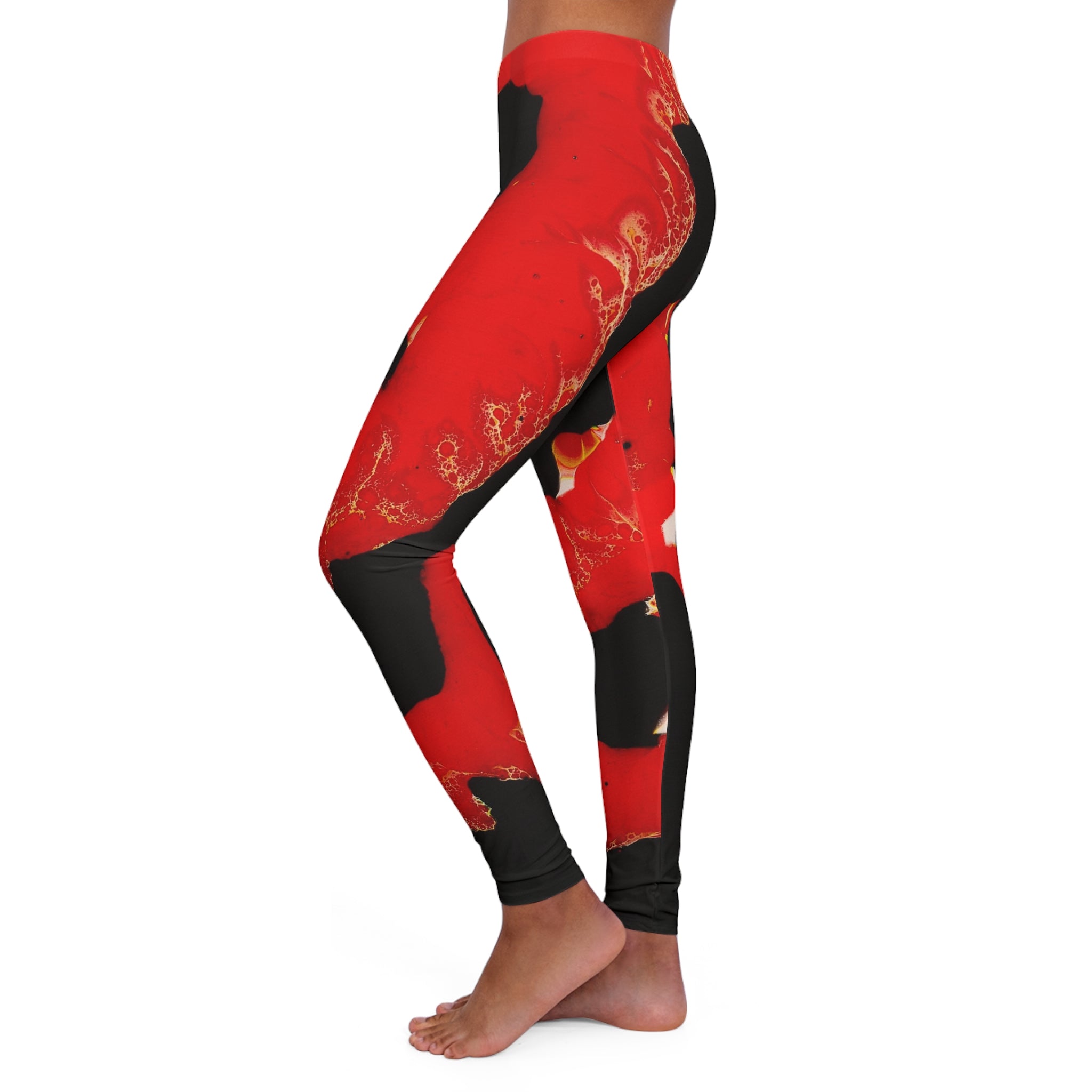 Women's Spandex Leggings - Dragon Nebula - Left