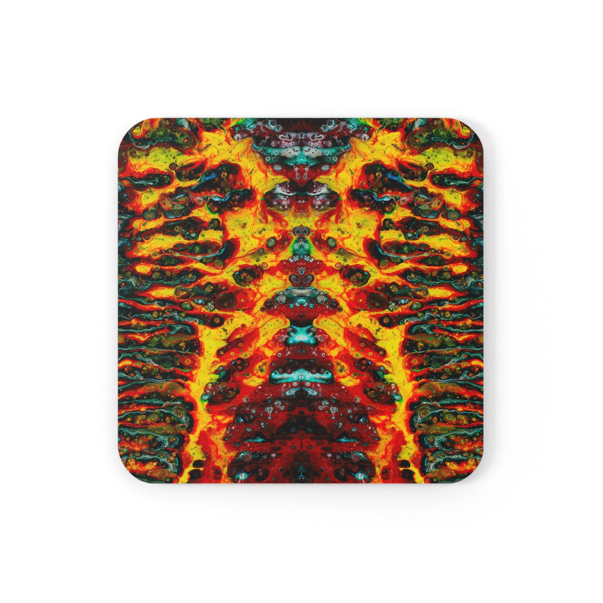 Cameron Creations - Floating Flames - Stylish Coffee Coaster - Square Front