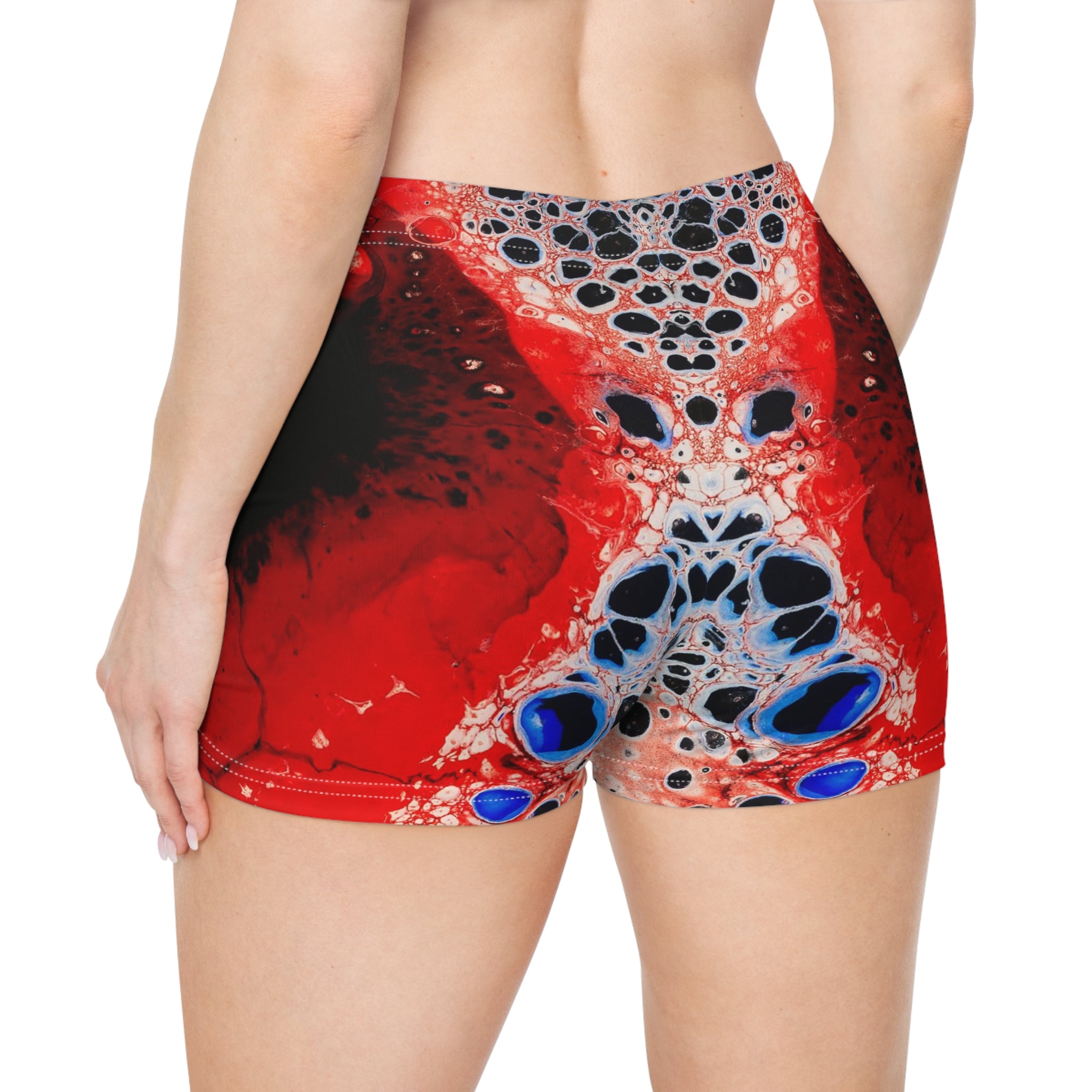 Womens Sports Shorts - Abyss Of Emptiness - Back
