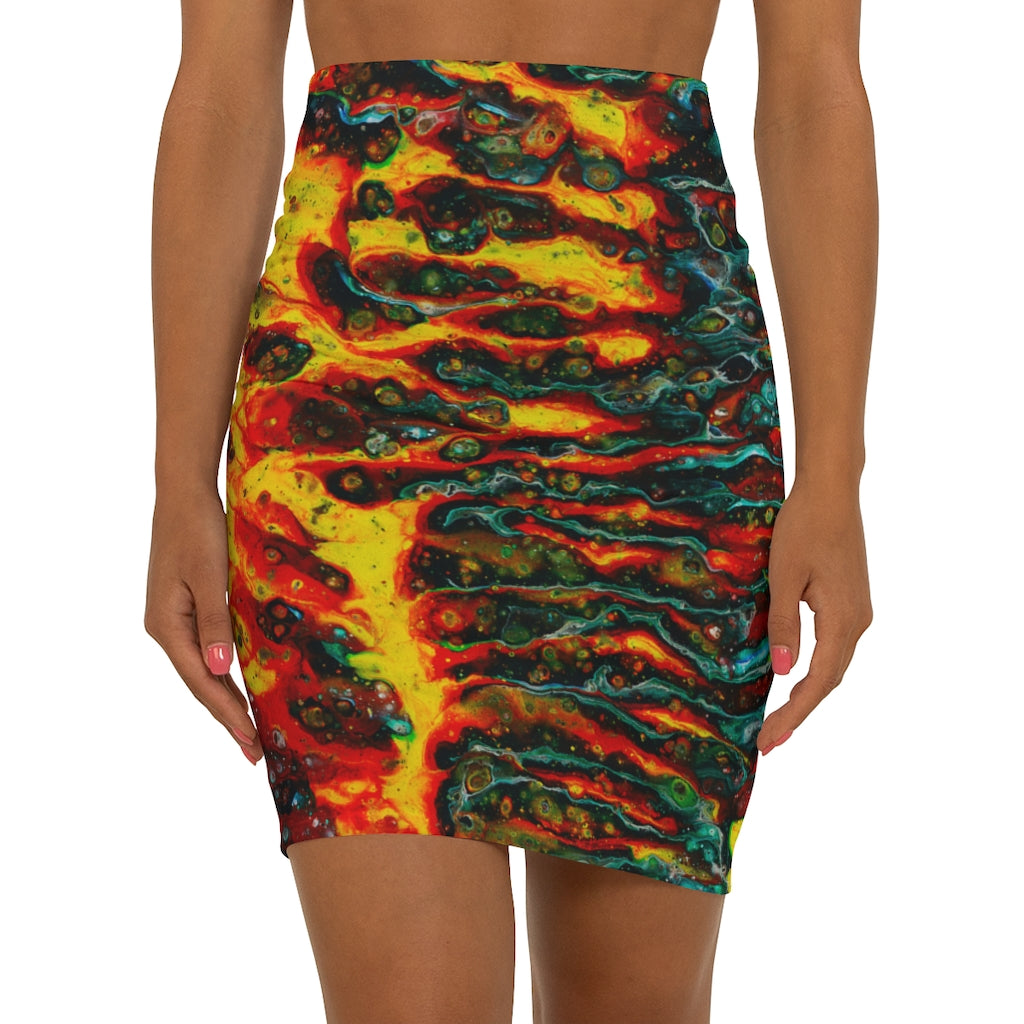Floating Flames - Women's Mini Skirt - Cameron Creations Ltd.