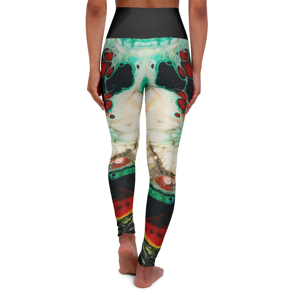 Flowers Of The Galaxy - Women's Yoga Leggings - Cameron Creations Ltd.