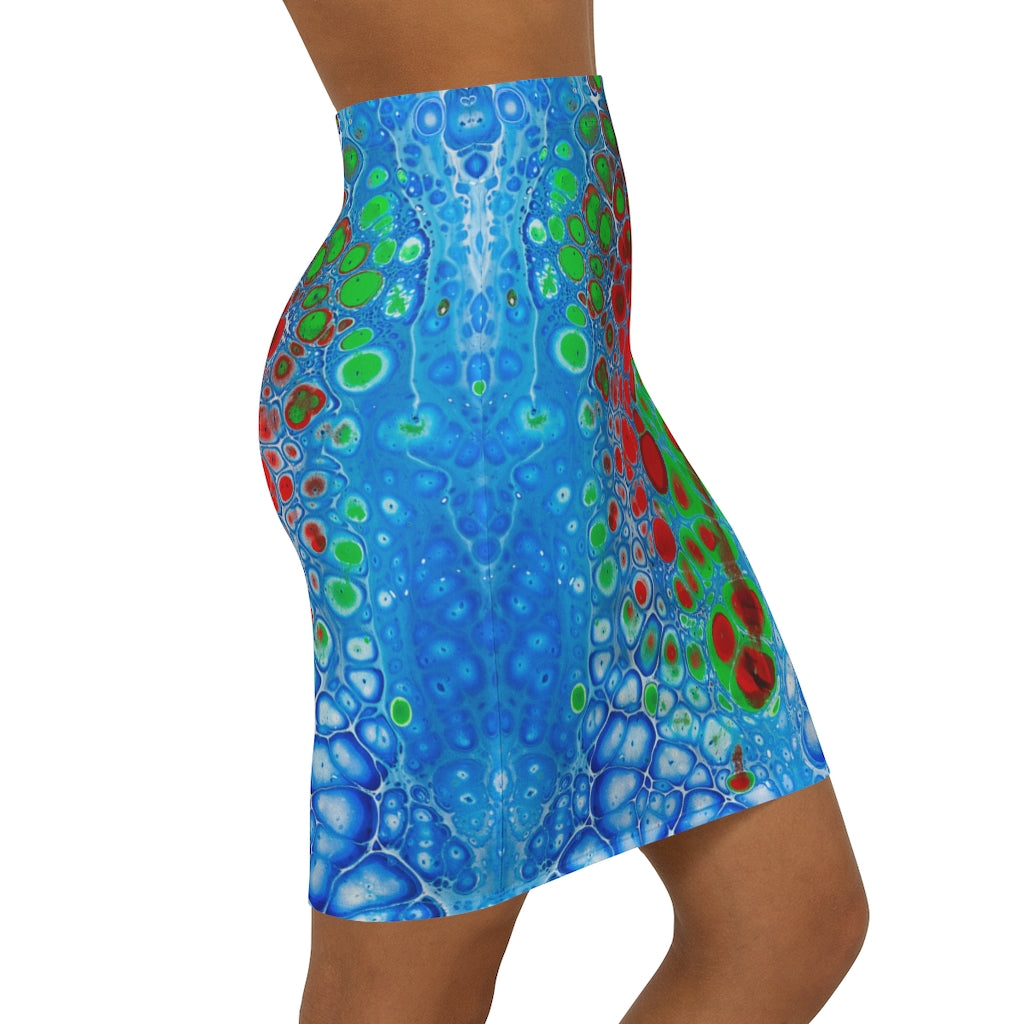 Fluid Bubbles - Women's Mini Skirt - Cameron Creations Ltd.