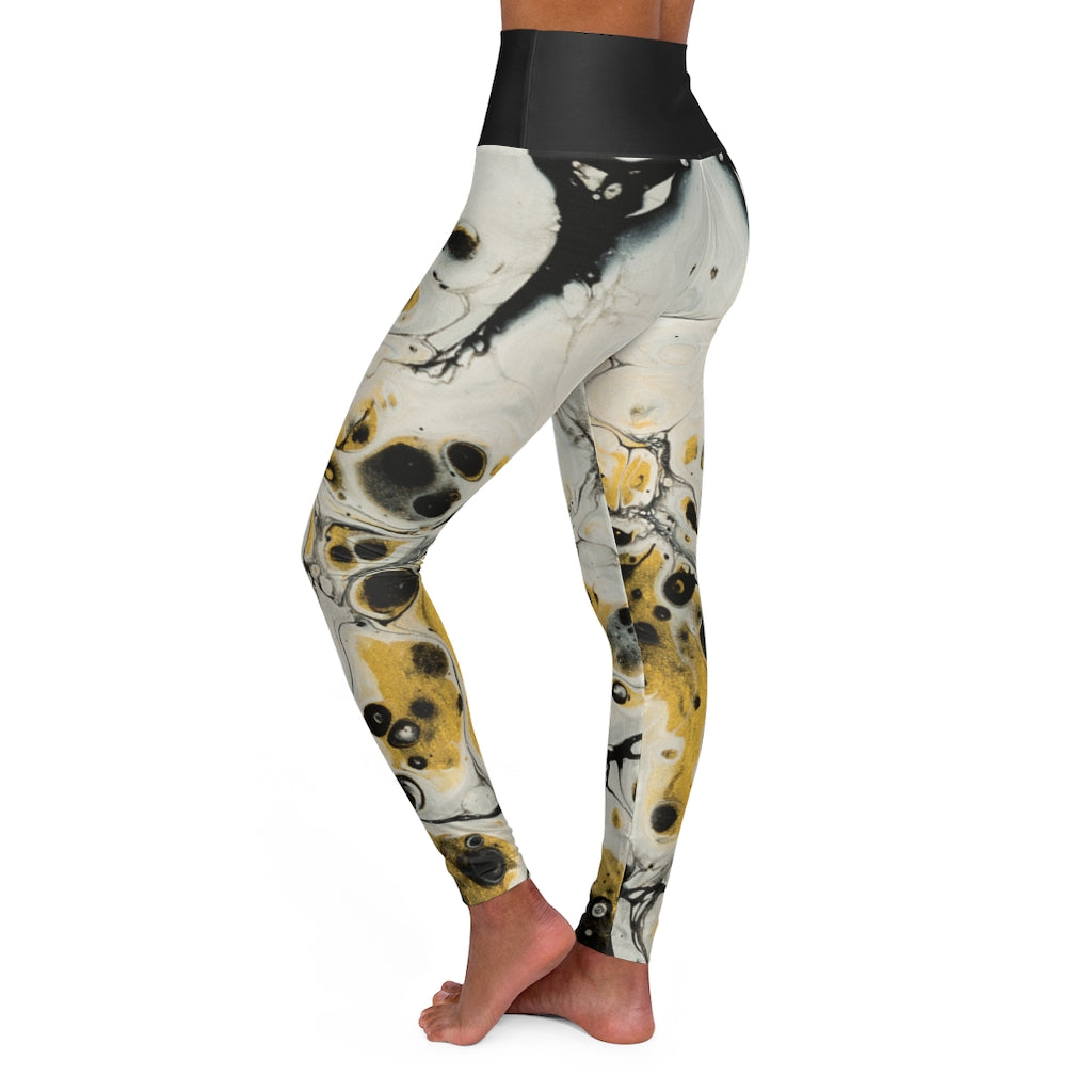 Golden Ghosts - Women's Yoga Leggings - Cameron Creations Ltd.