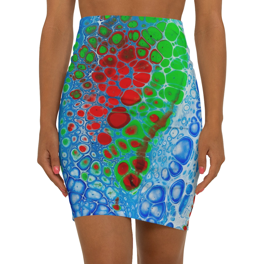 Fluid Bubbles - Women's Mini Skirt - Cameron Creations Ltd.
