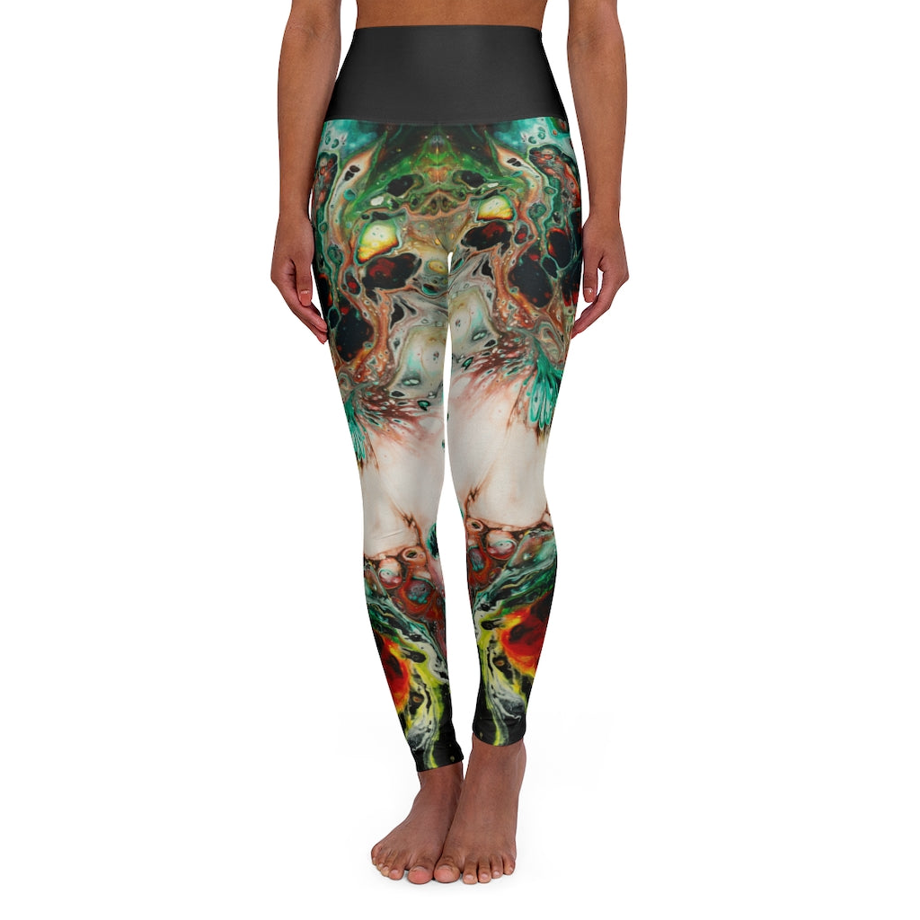 Flowers Of The Galaxy - Women's Yoga Leggings - Cameron Creations Ltd.