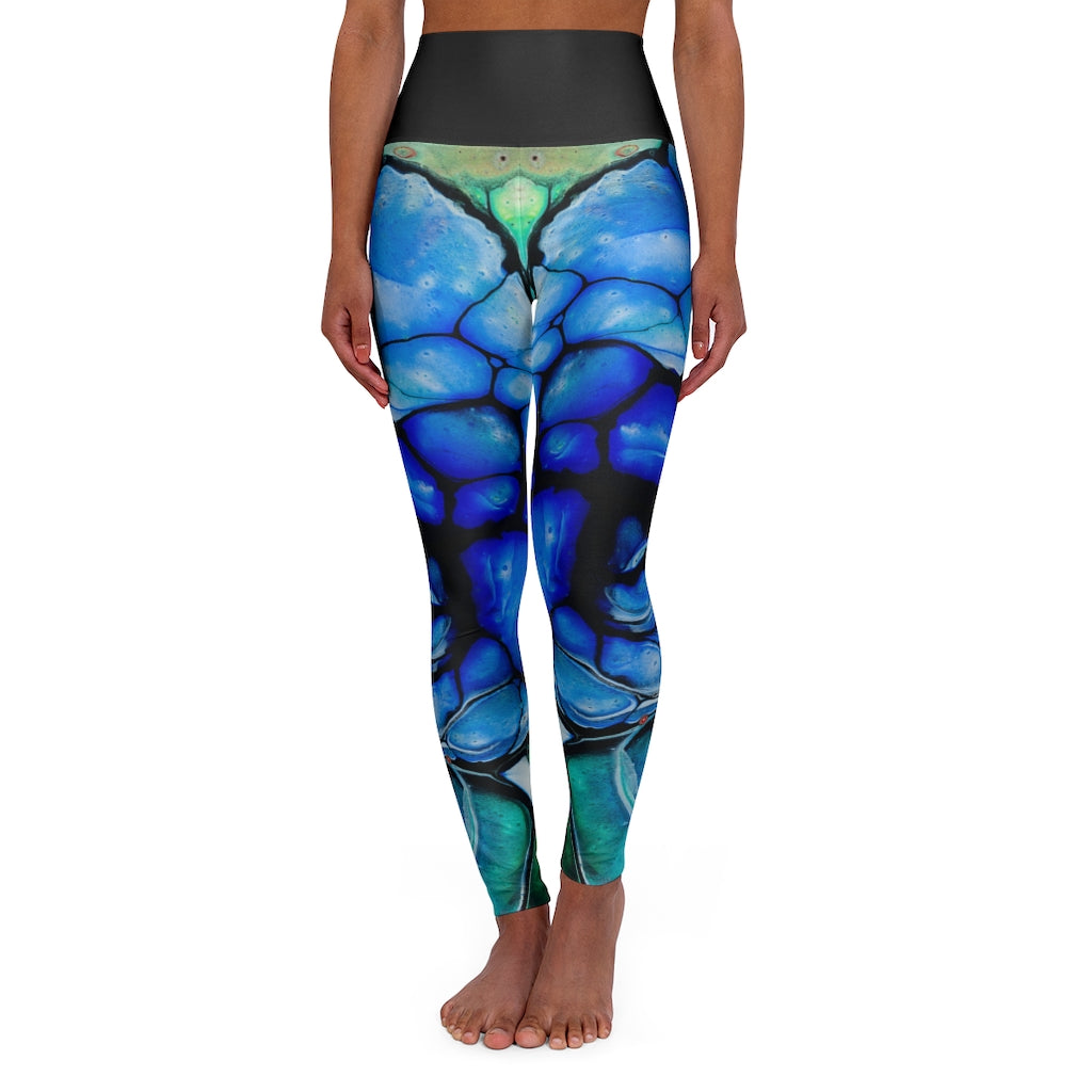 Blue Coil Portal - Women's Yoga Leggings - Cameron Creations Ltd.